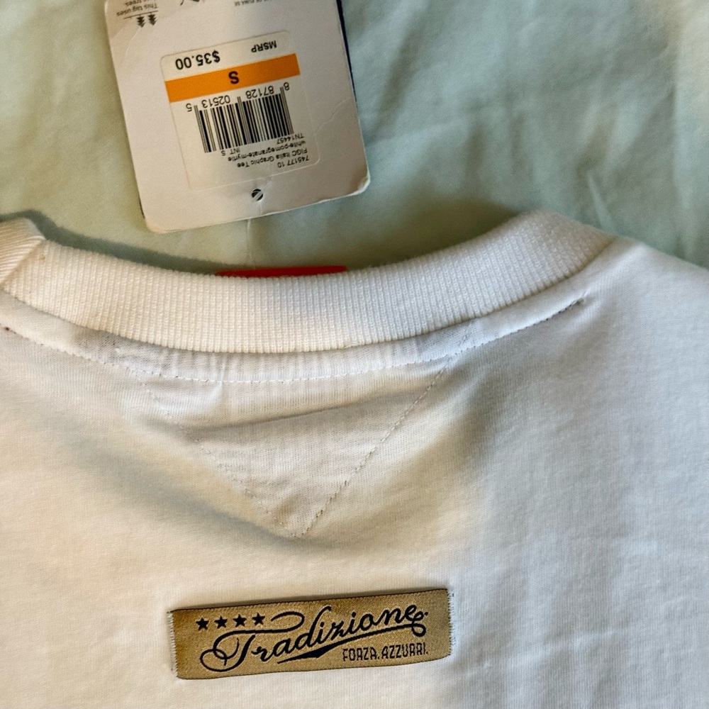 Puma Italia Graphic Tee – White/Pomegranate – Size S – NWT - Picture 9 of 9